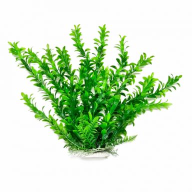 AQUATOP 6"-20" Green Hygro-like Plastic Plant w/ Weighted Base for Aquariums