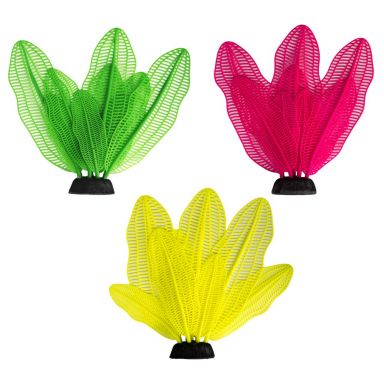 AQUATOP Vibrant Madagascar Lace (3 Pack) Silicone Plant Aquarium Decor, SD-MULTI05