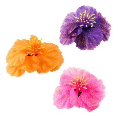 AQUATOP SD-MULTI10 Vibrant Aquatic Silicone Flowers Plant Decor (3 Pack)