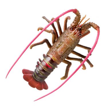 AQUATOP 4" Red Spiny Lobster Silicone Aquarium Decor w/ Suction Cup Mount, SD-LBSTRRD