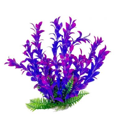 AQUATOP 6"-20" Purple Hygro-like Plastic Plant w/ Weighted Base for Aquariums